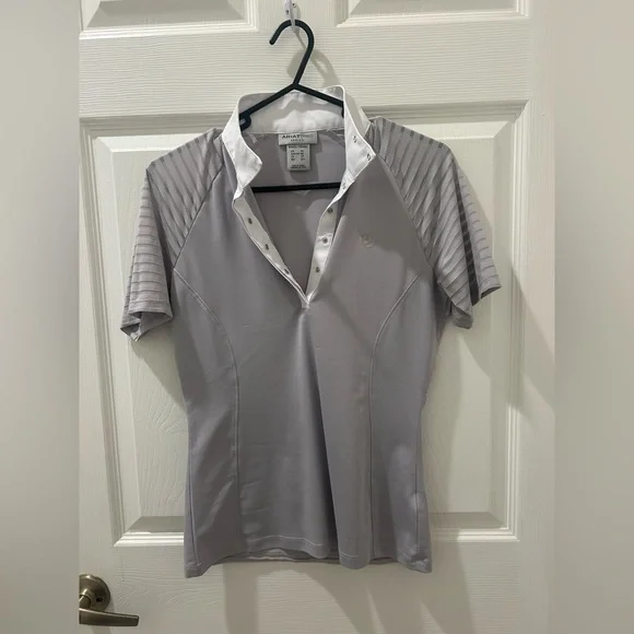 Ariat Women's Gray Polo Shirt - Picture 1 of 3